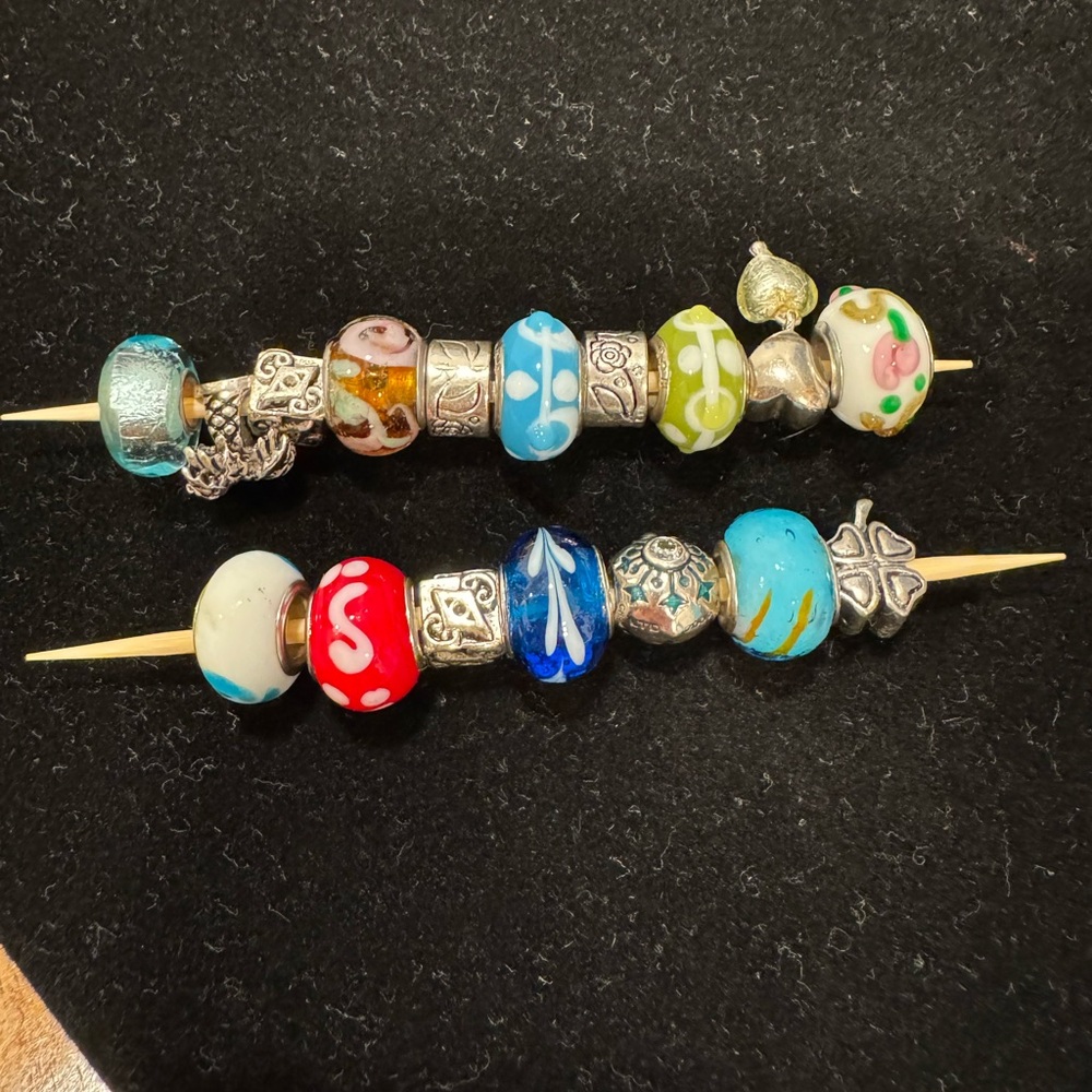 Pandora Like Colorful (17) Charms Multiple Designs/Patterns - Picture 5 of 6